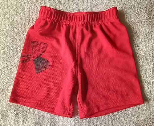 Under Armour Pantalón Corto Short Niño Talla 24 Meses Rojo