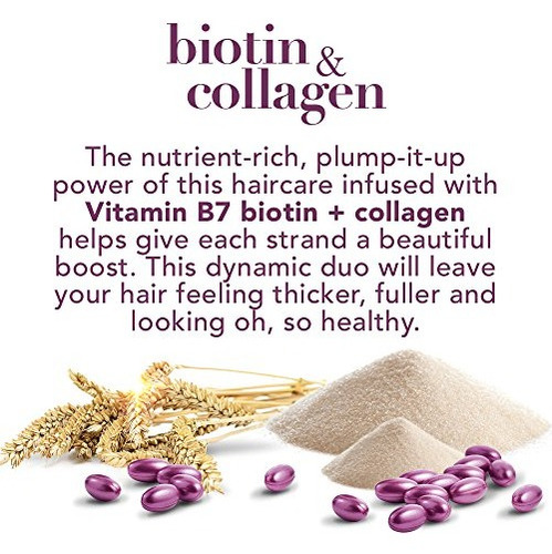 Set De ChampĂș Acondicionador Ogx Thick Full Biotin Collagen