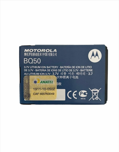 Bateira Motorola Bq50 / Zc300 / W230 / W375 Pronta Entrega