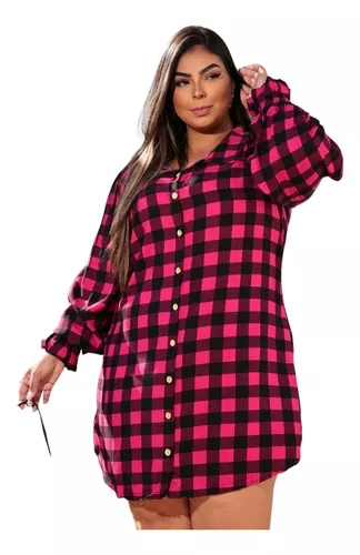 Chemise Vestido Xadrez Flanelado Urbanic