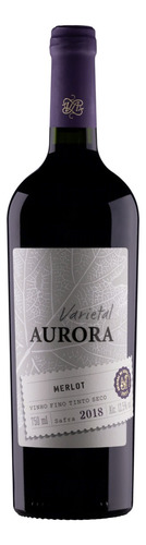 Vinho Merlot Aurora Varietal 2018 adega Cooperativa Vinícola Aurora 750 ml