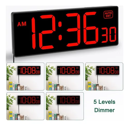 Reloj De Pared Digital Led Con Segundero,