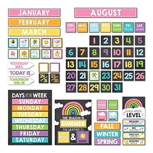 Conjunto De Calendario Colorido Clase  Conjuntos De Tab...