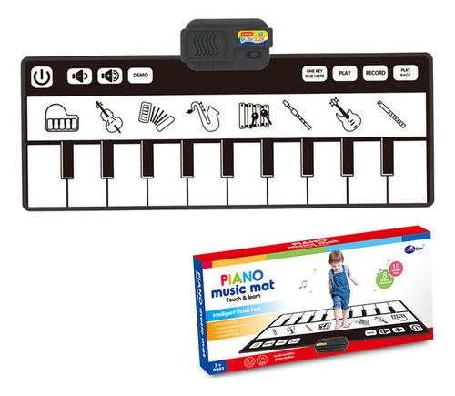 Teclado De Piano Musical Con Tapete Educativo Para Niños A