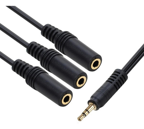 3 Distribuidor De Audio Extensor De Auriculares 3,5 Mm Macho