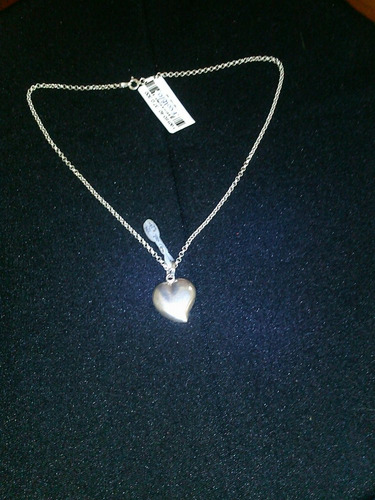 Corrente De Prata 925 C/ Ping Coração