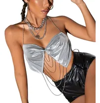 Comprar Top Brillos Cadenas Sexy Mujer Festival