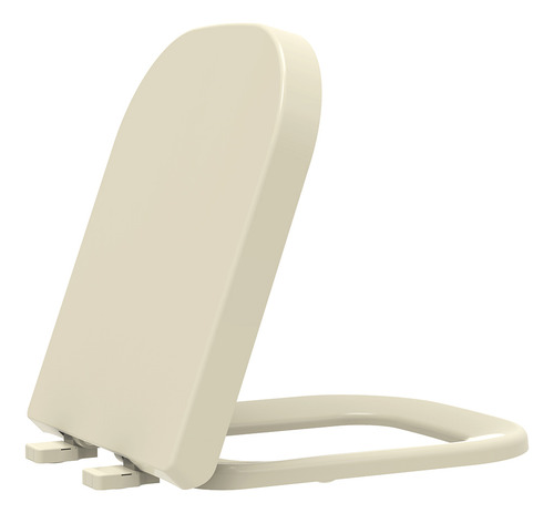 Assento Deca Quadra Axis Polo Roca Creme Soft Close Tf Tupan