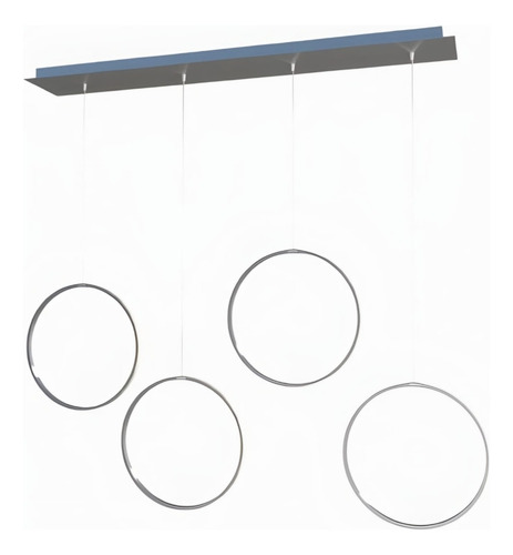 Lampara Colgante Led Olimpic 4 Anillos Diseño Moderno Aros