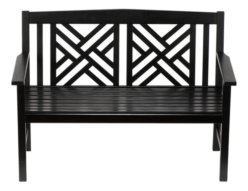 Achla Designs Fretwork Garden, Banco Negro De 4 Pies, 48 Pul