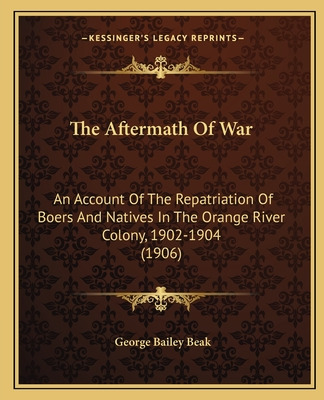 Libro The Aftermath Of War: An Account Of The Repatriatio...