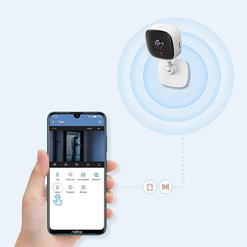 Cámara de seguridad TP-Link Tapo C100 V1 Tapo Smart con resolución de 2MP visión nocturna incluida blanca