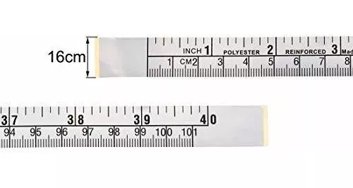 uxcell Adhesive Backed Tape Measure 40 Inches Peel and Stick