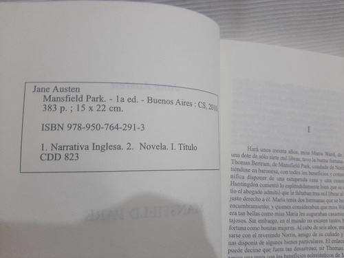 Imagen 3 de 4 de Mansfield Park Jane Austen Cs