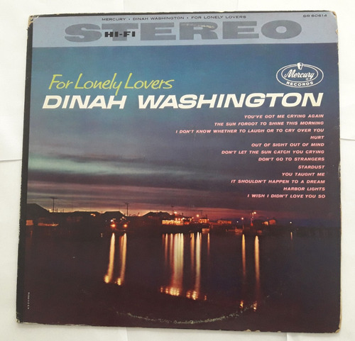 Lp Vinil (vg/ Dinah Washington For Lonely Lovers Ed Us Re 70