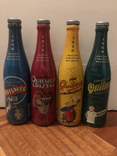 Lote Botellas Antiguas De Quilmes Llenas En Perfecto Estado