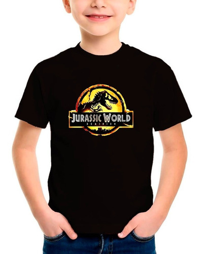 Polera Estampada Niño Jurassic World Dominion 2022 Algodón