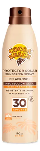 Protector Solar Fps 30 En Aerosol 170ml Cocoa Beach Pack 4