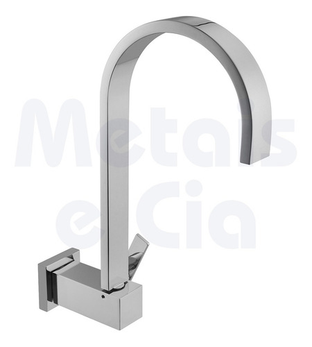 Torneira Cozinha Parede Quadrada Super Luxo Slim Fria