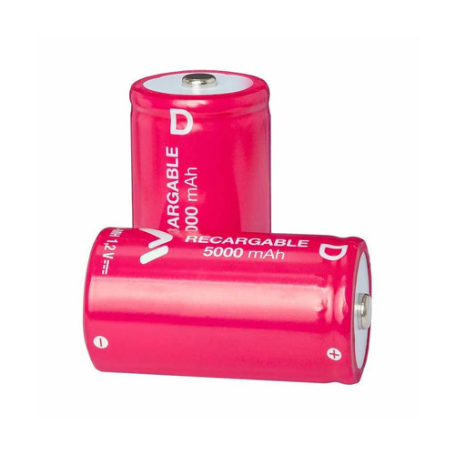 Imagen 4 de 5 de 2 Baterias Pila Recargable Tipo D 5000 Mah Alta Capacidad