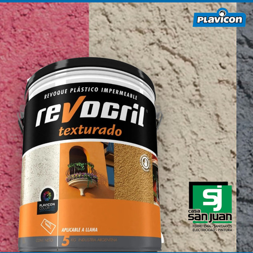 Revocril Revestimiento Texturado Fino Premium 25kg Plavicon Blanco