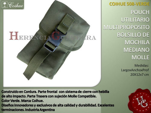 Imagen 2 de 8 de Pouch Estuche Utilitario Multiproposito Mediano Molle Coihue