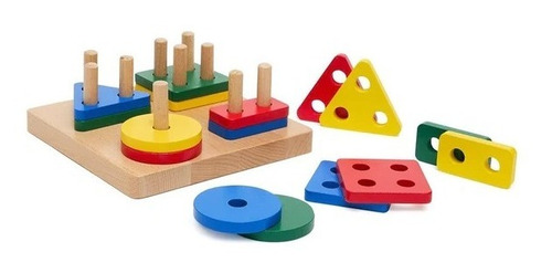 Juego Tablero Clasificación Geométrica Para Bebes Plan Toys