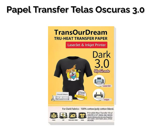 Papel De Transferencia De Calor Para Colores Oscuros