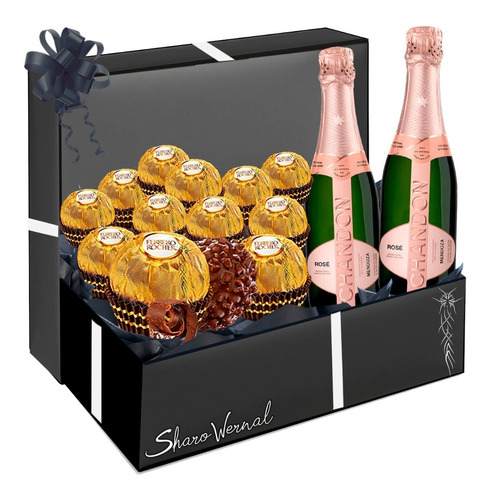 Regalo Cumpleaños Ferrero Rocher Chandon 187 Ml. Aniversario