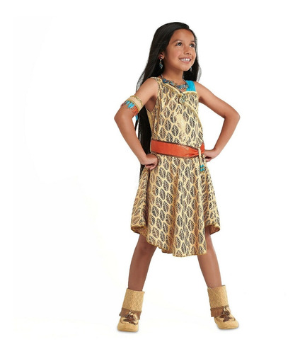 Vestido Princesa Pocahonta Original Da Loja Disney
