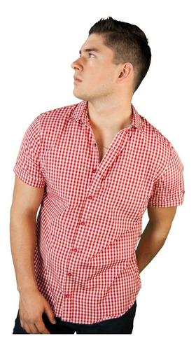 Camisa Manga Corta Cuadritos Disponible En 3 Colores