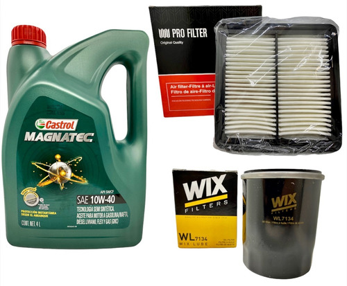 Kit Filtros + Aceite Castrol Magnatec 10w40 Honda Fit City