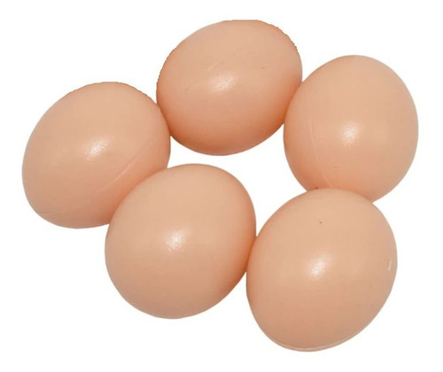 20 Huevos Plásticos Falsos De Gallina