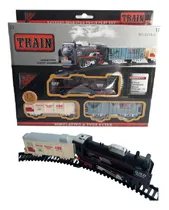 Comprar Tren Con Luz Locomotora + 2 Vagones Y Vías A Pila Super Sale