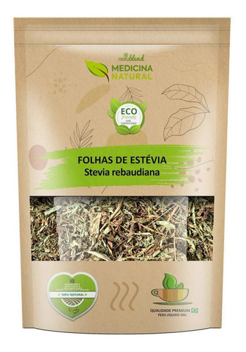 Folhas De Estévia - Stevia Rebaudiana - Adoçante Natural 50g