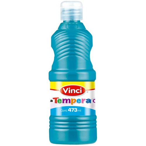 Pintura Tempera Lavable Cartel Vinci 473ml Azul Turquesa