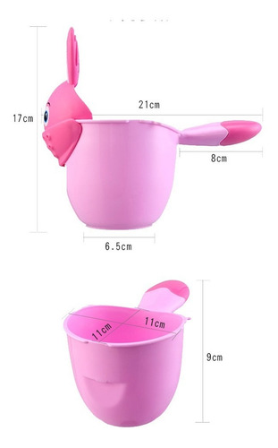 Taza De Baño Dispensadora De Agua Ducha Bebé Forma De Conejo