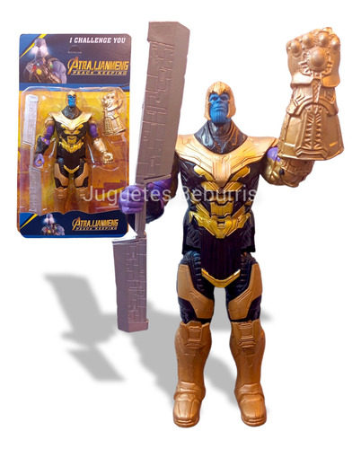 Muñeco Thanos Articulado De 20 Cm, Más 2 Accesorios 