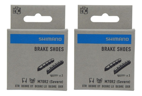 2x Refil Sapata Freio Shimano M70r2 Mtb Japan Aro Alumínio 