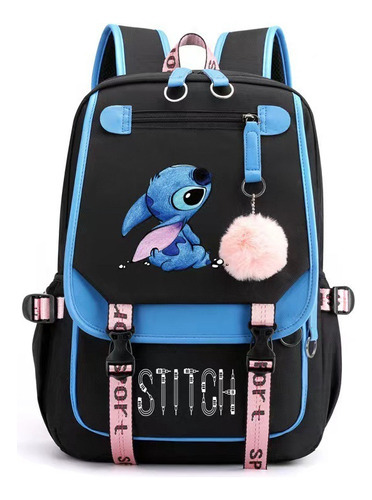 Mochila Casual De Tela Oxford Lilo And Stitch Del Mismo Esti Color Ten