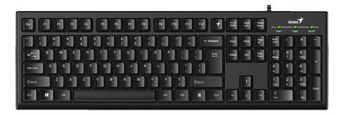 Teclado Genius Smart Kb-100 Qwerty Español Color Negro Kb100