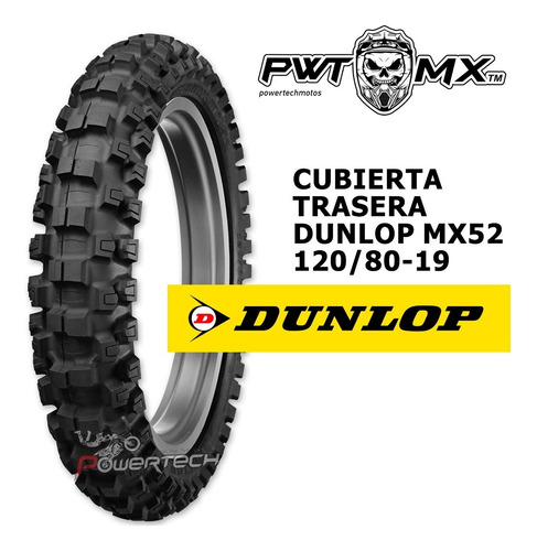 Cubierta Dunlop Mx52 Off Road Motocross 120 / 80 - 19