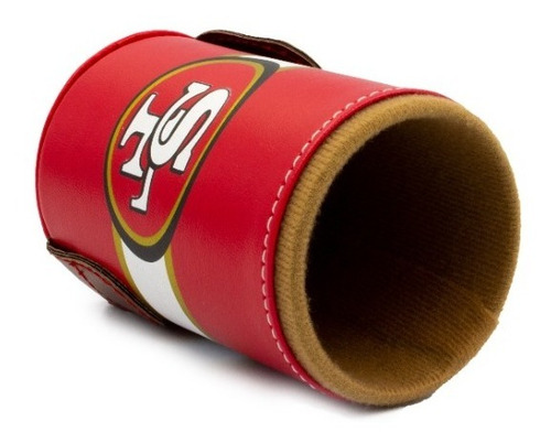 Imagen 5 de 6 de Cubilete 49ers San Francisco Con Portadados. Dados Grabados