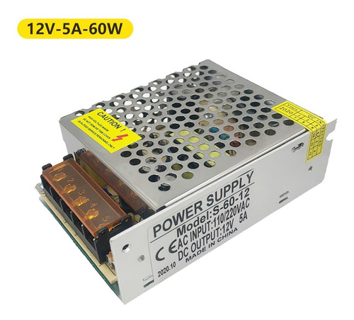 Imagen 1 de 7 de Fuente De Alimentación Conmutada 12v 5a 60w 110/220vca