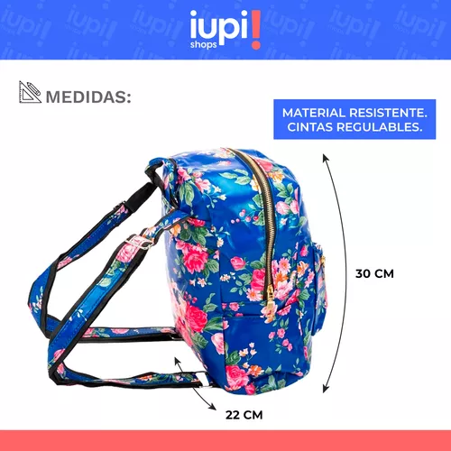 Mochila pequeña flores