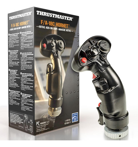 Joystick Thrustmaster Manche Hotas F-16 Viper Add-on Cor Pre Preto