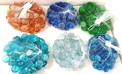 Imagen 3 de 10 de Gemas De Vidrio Bolsa Chica De 50 Unid Aprox Colores A Elec