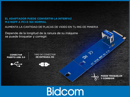 Adaptador Ngff M.2 A Pcie Mineria Riser M2 A Usb3 Cripto Btc