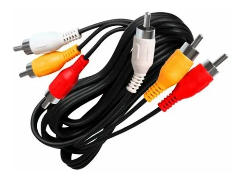 Cabo Audio/video Macho Rca Av 1,2m Video Tv Lcd Led Dvd Sky