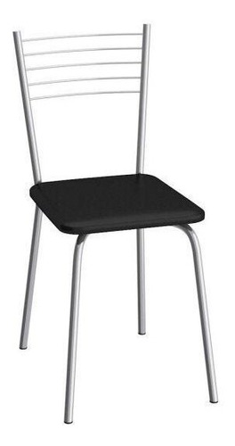 Cadeira De Aço Flex 82cm Compoarte Cromado/preto Gc